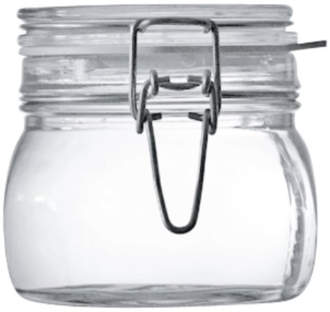 Drahtbügelglas mit Glasdeckel und Dichtung 0,5 l