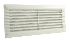 Lüftungsgitter für Hohlwände Innen & Außen Weiß 140x310 mm