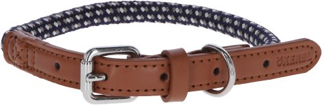 Halsband Phoenix 9 mm, 30-40 cm, braun/blau