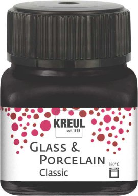 KREUL Malfarbe Glass & Porcelain Classic Schwarz 20 ml