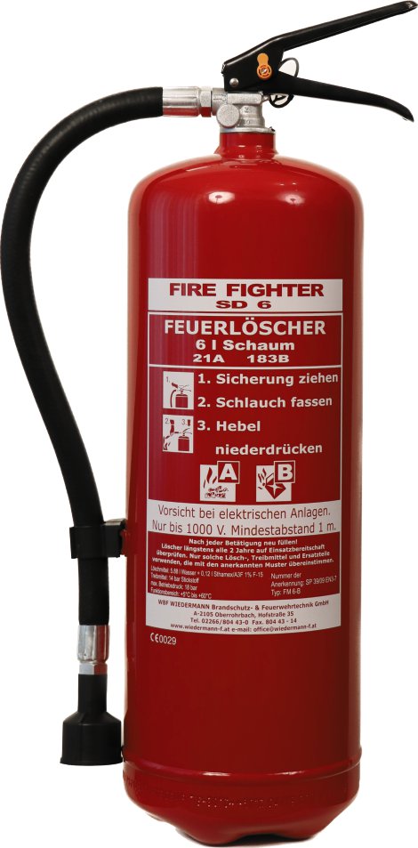 Kaufen Sie jetzt online WBF Feuer-Schaumlöscher SD 6 l in Sicherheit &  Haustechnik von Wbf Wiedermann