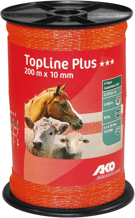 AKO Band Topline Plus 200 m x 10 mm, orange