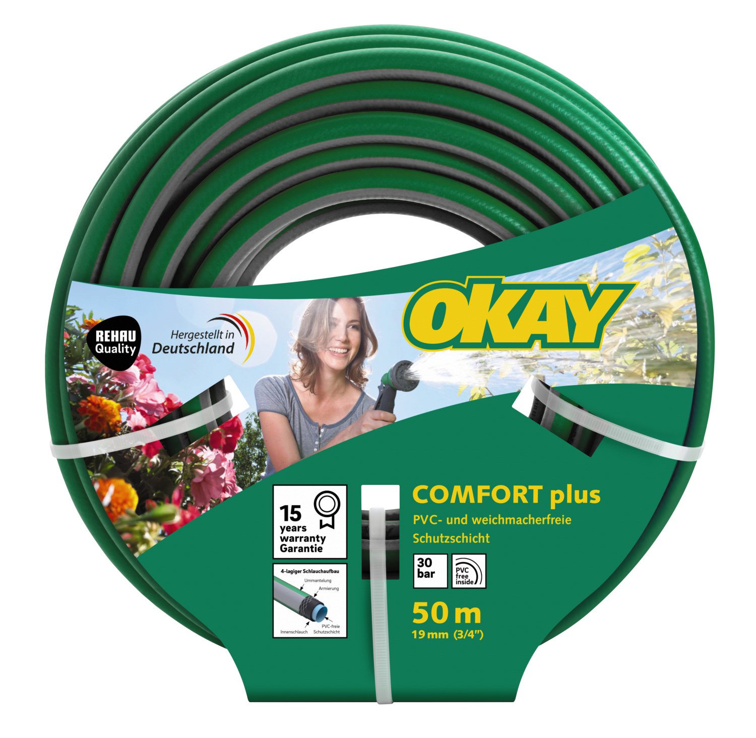 OKAY Gartenschlauch Comfort 3/4" 50 m