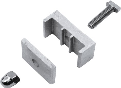 H+S Schrägklemm-Set Uni/Uli Alu Natur 3 Stk.