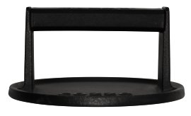COZZE® Burger-/Fleischpresse aus Gusseisen, Schwarz 16x8 cm (ØxH)