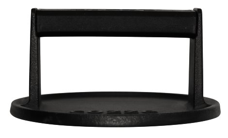 COZZE® Burger-/Fleischpresse aus Gusseisen, Schwarz 16x8 cm (ØxH)