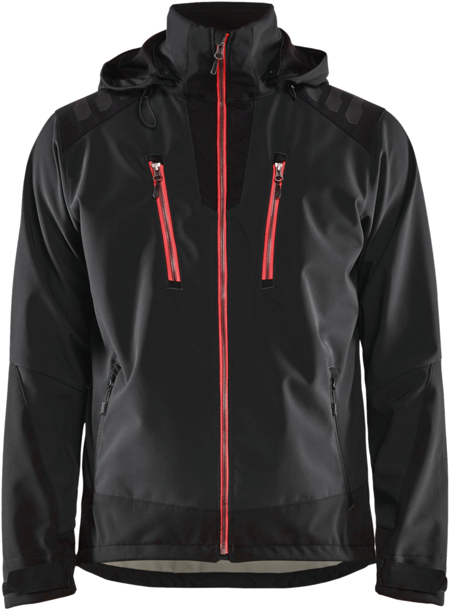 BLÅKLÄDER Softshell Jacke schwarz/rot