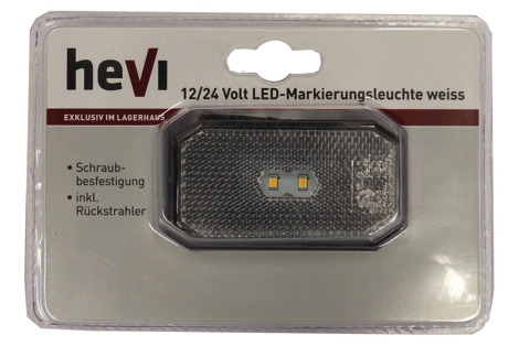 Hevi LED-Markierungsleuchte weiß 12/24 V