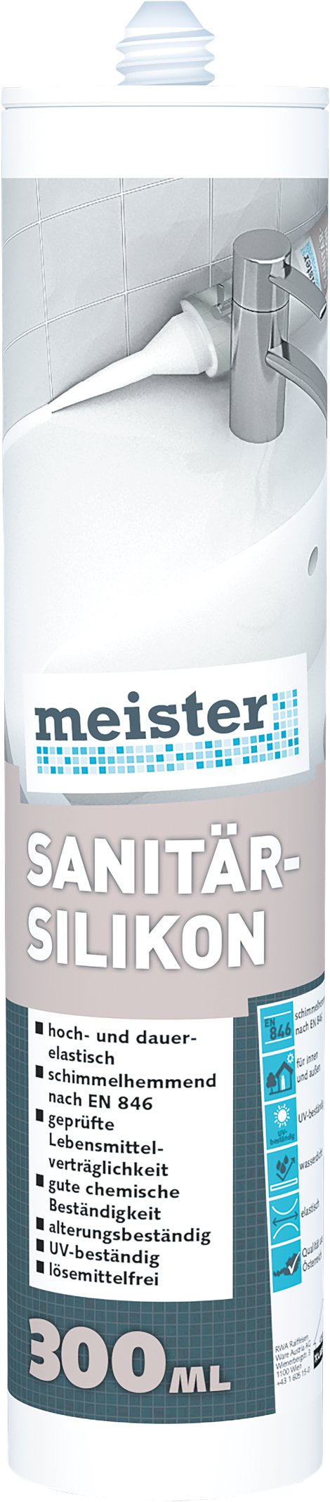 MEISTER Sanitärsilikon 300 ml, lichtgrau
