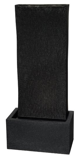 KENT LIVING Dekobrunnen Wasserfall Schwarz 19x26,5x107 cm