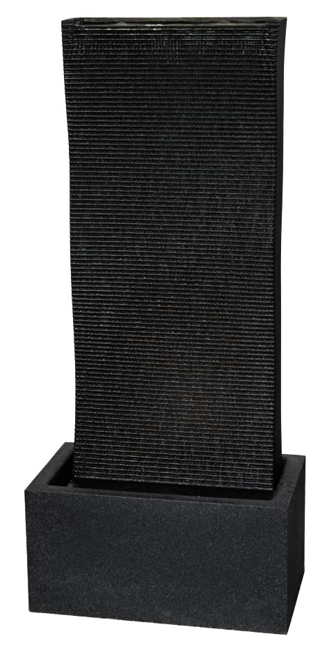 KENT LIVING Dekobrunnen Wasserfall Schwarz 19x26,5x107 cm