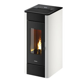 FREEPOINT Pelletofen Indaco 11 (Verkleidung: Stahl Weiß) 10,5 kW