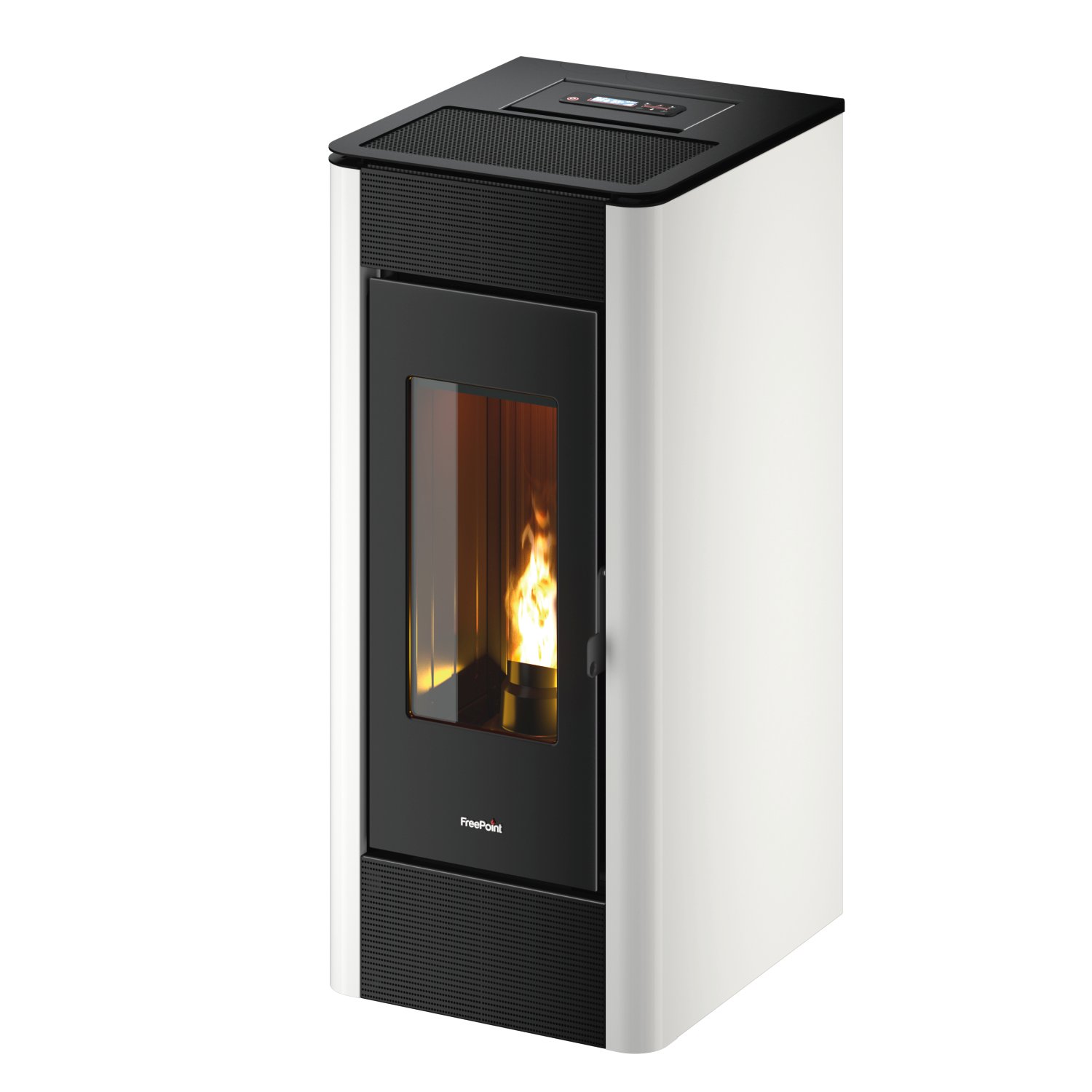 FREEPOINT Pelletofen Indaco 11 (Verkleidung: Stahl Weiß) 10,5 kW