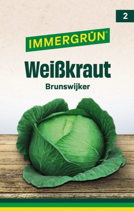 IMMERGRÜN Tütensamen Weißkraut Brunswijker