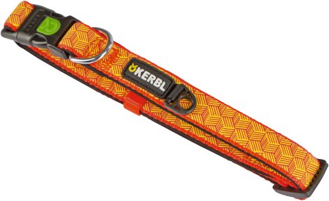 KERBL Halsband reflektierend 10 mm, 20-35 cm, orange / schwarz
