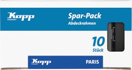 KOPP Rahmen Paris 1-fach Mattschwarz Sparpack 10er-Set