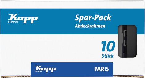 KOPP Rahmen Paris 1-fach Mattschwarz Sparpack 10er-Set