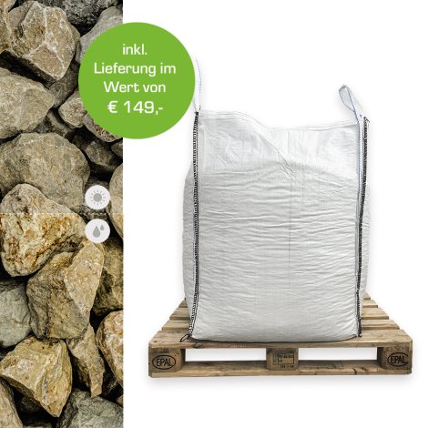 CASAFINO Bruchstein ockergelb 50-100 mm 1000kg Big Bag