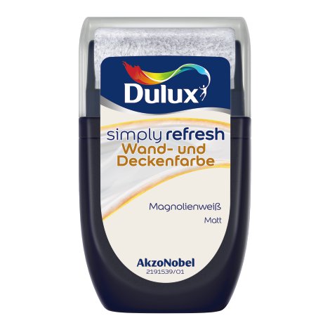 DULUX Simply Refresh Wand und Deckenfarbe Test Magnolienweiß 30 ml