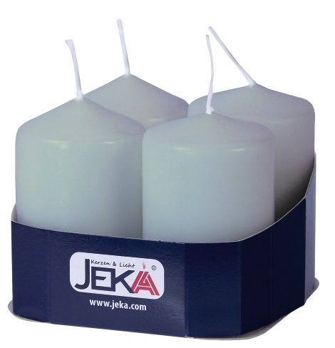 JEKA Stumpenkerze 50x80 mm (ØxH), Skandi glatt 4 Stk.