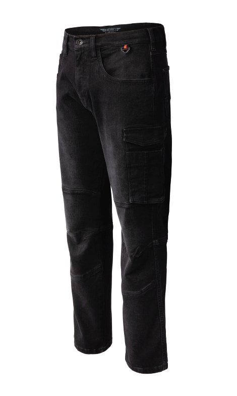 HERO Herren Cargo Jeans Calgary Denim Schwarz 59/32