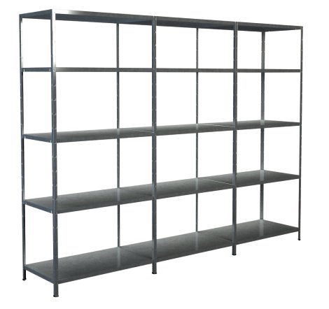 SCHULTE REGALWELT Grund Anbauregal 15 Böden verzinkt 200x360x50 cm