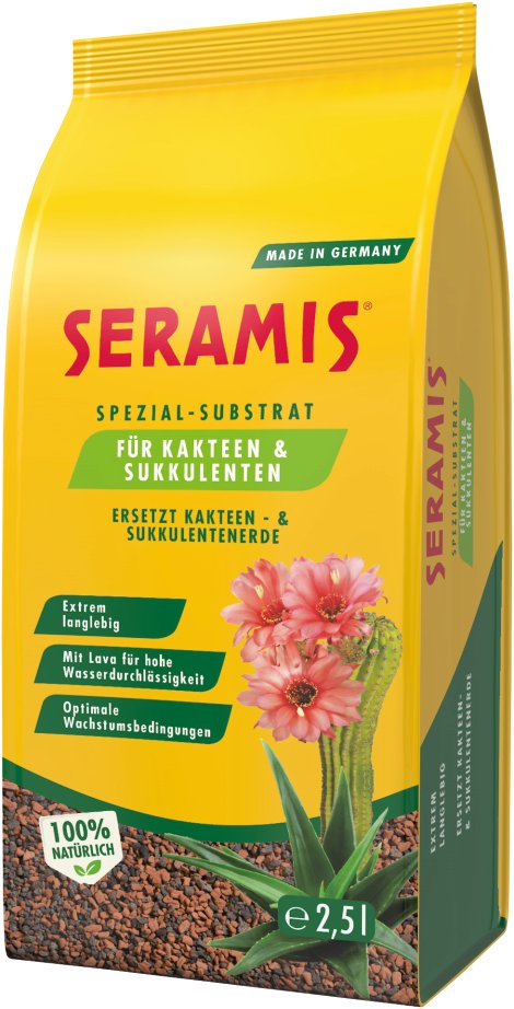 SERAMIS Spezial-Substrat für Kakteen und Sukkulenten 2,5 l