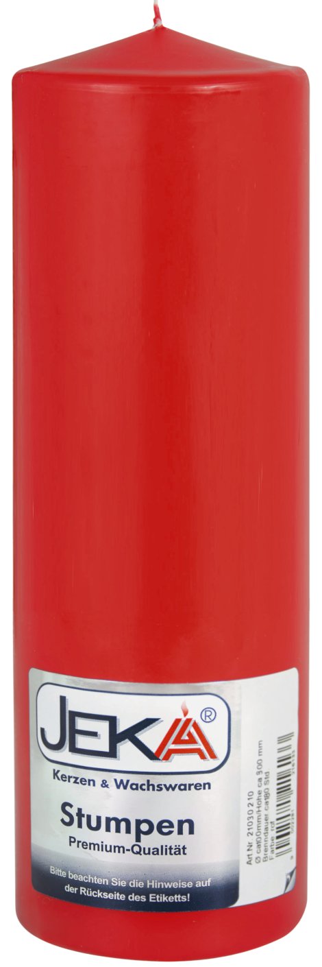 JEKA Stumpenkerze glatt Rot 100x300 mm (ØxH)