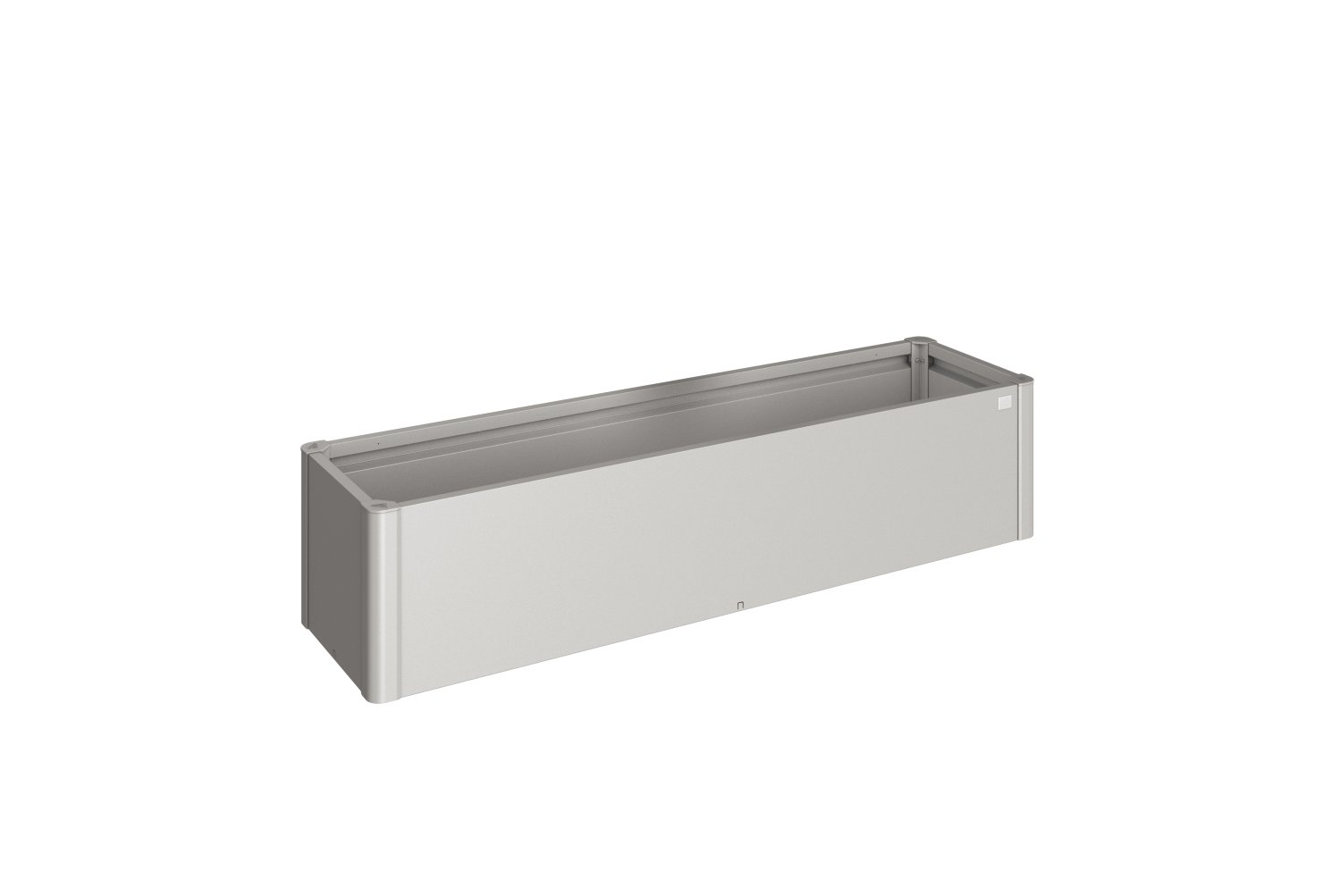 BIOHORT Pflanzbeet Belvedere Mini L 100 = L-Form, 103x103x45 cm, Silber-metallic