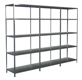 SCHULTE REGALWELT Grund Anbauregal 15 Böden verzinkt 200x260x50 cm