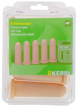 KERBL Kälbersauer Latex 100 mm Beige 5 Stk.