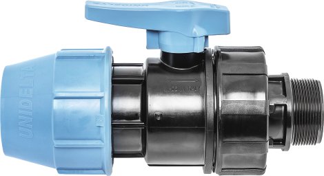 PARGA Kugelhahn PP PN16 mit 1 Übergang PE AG 20x3/4"