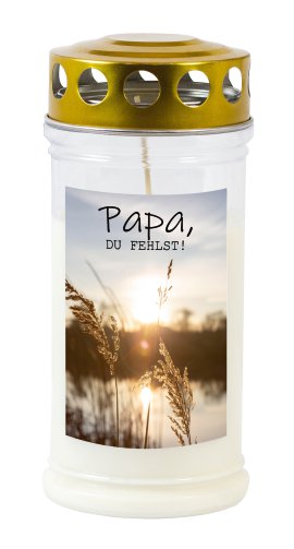 JEKA Gedenkkerze klein mit Motiv Papa