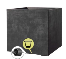 DEROMA Pflanztopf Millennium Anthrazit 49 cm