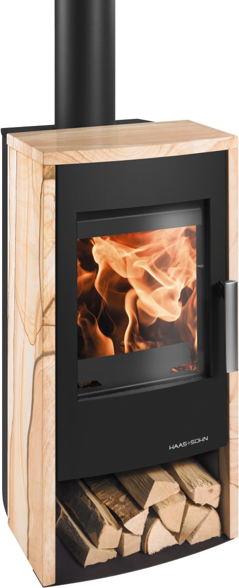 HAAS+SOHN Kaminofen Rubus St Schwarz Woodstone