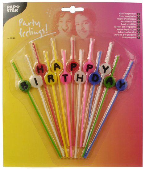 Buchstabenkerze Happy Birthday 16 cm