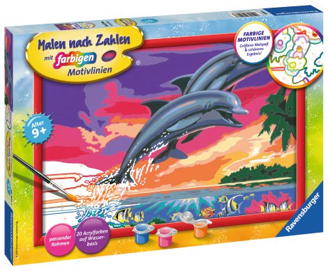 RAVENSBURGER Malen nach Zahlen Welt der Delfine