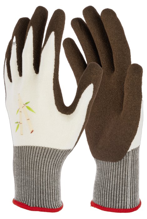 Latex Handschuh Bamboo Weiß/Braun 10/XL
