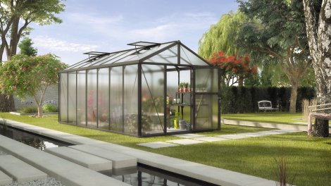 VITAVIA Gewächshaus Zeus 13800 HKP 10 mm Schwarz