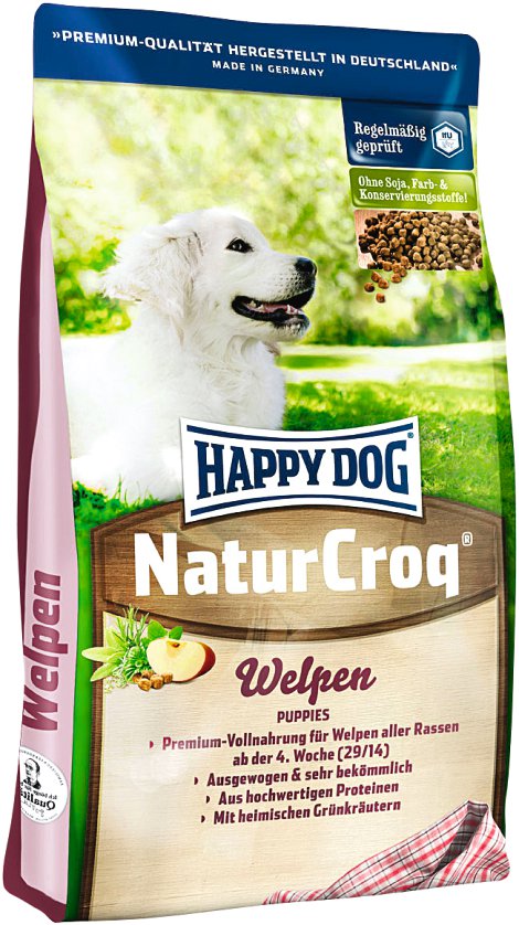 HAPPY DOG Hundetrockenfutter Naturcroq Welpen 15 kg