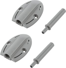 SUKI Kunststoff-Türpuffer mit Hülsen Stopix Grau 2 Stk.