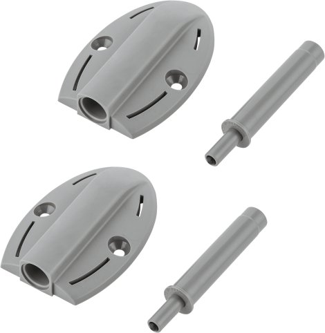 SUKI Kunststoff-Türpuffer mit Hülsen Stopix Grau 2 Stk.