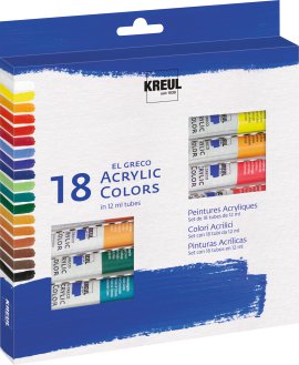 KREUL Acyrlfarbe el Greco 12 ml Tuben 18er-Set