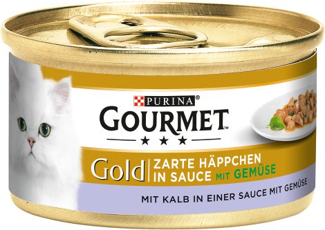 GOURMET Gold Zarte Häppchen Kalb in Gemüse 12x85 g