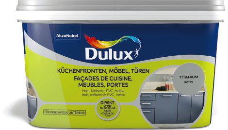 DULUX Farbe für Küchenmöbel und Türen Satin Titan 2 l