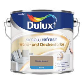 DULUX Simply Refresh Wand und Deckenfarbe Seidenbraun 2,5 l