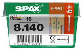 SPAX Schraube HIF Wirox 8 mm 16 Stk.