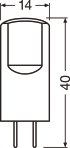 OSRAM LED-Pin 30 GY6,35, Warmweiß 2,6W