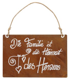 Gartenschild Heimat-Herz 30x20 cm (BxH)