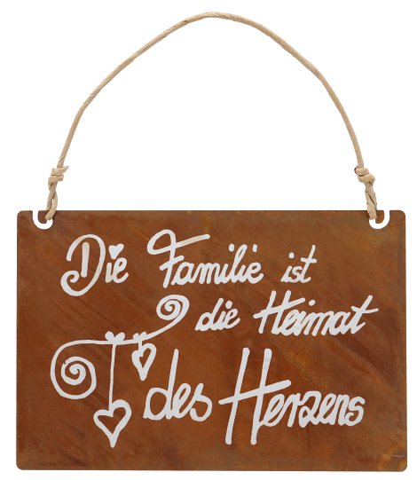 Gartenschild Heimat-Herz 30x20 cm (BxH)